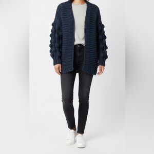 Blue Chunky Knit Cardigan